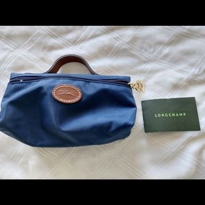 Longchamp navy cosmetic case